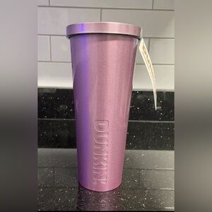 Dunkin' Donuts Limited Edition Metallic Stainless Steel Tumbler in light purple